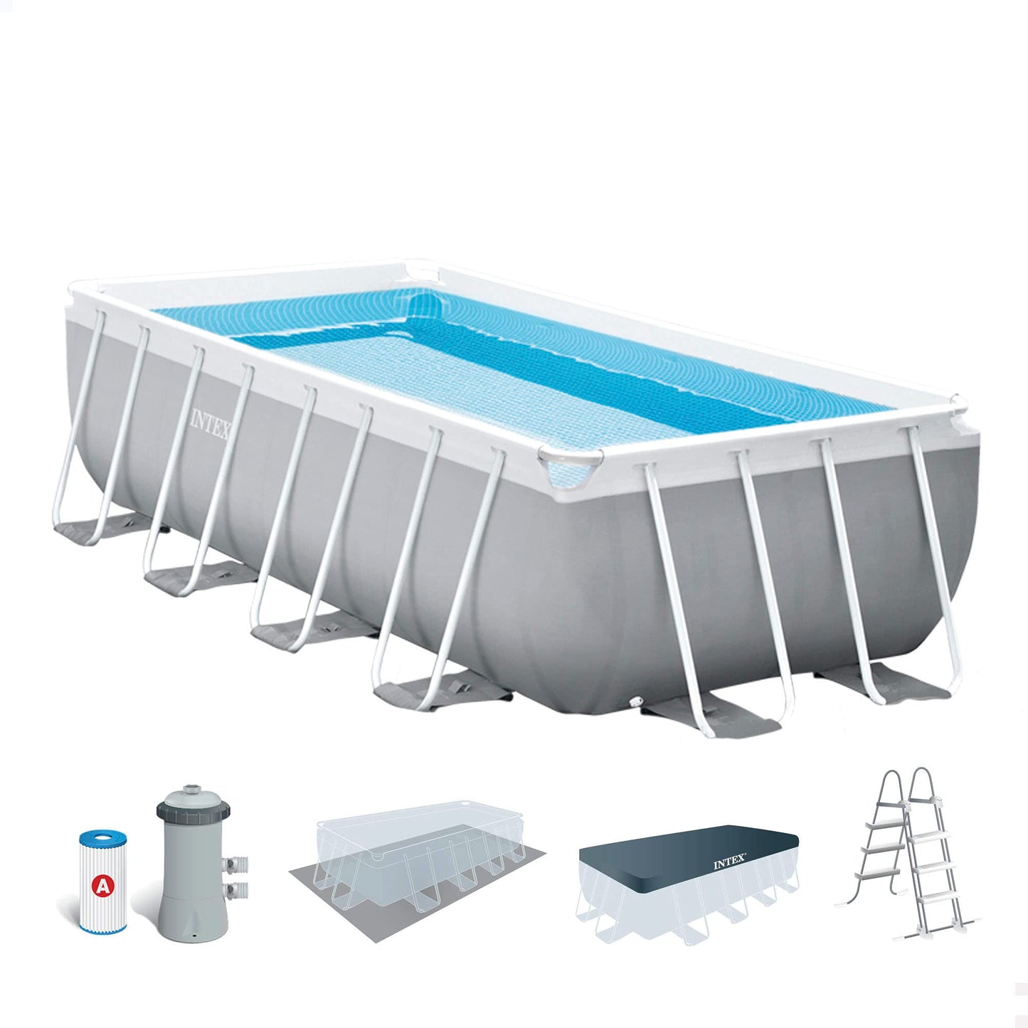 16Ft X 8Ft X 42In Prism Frame Rectangular Pool Set